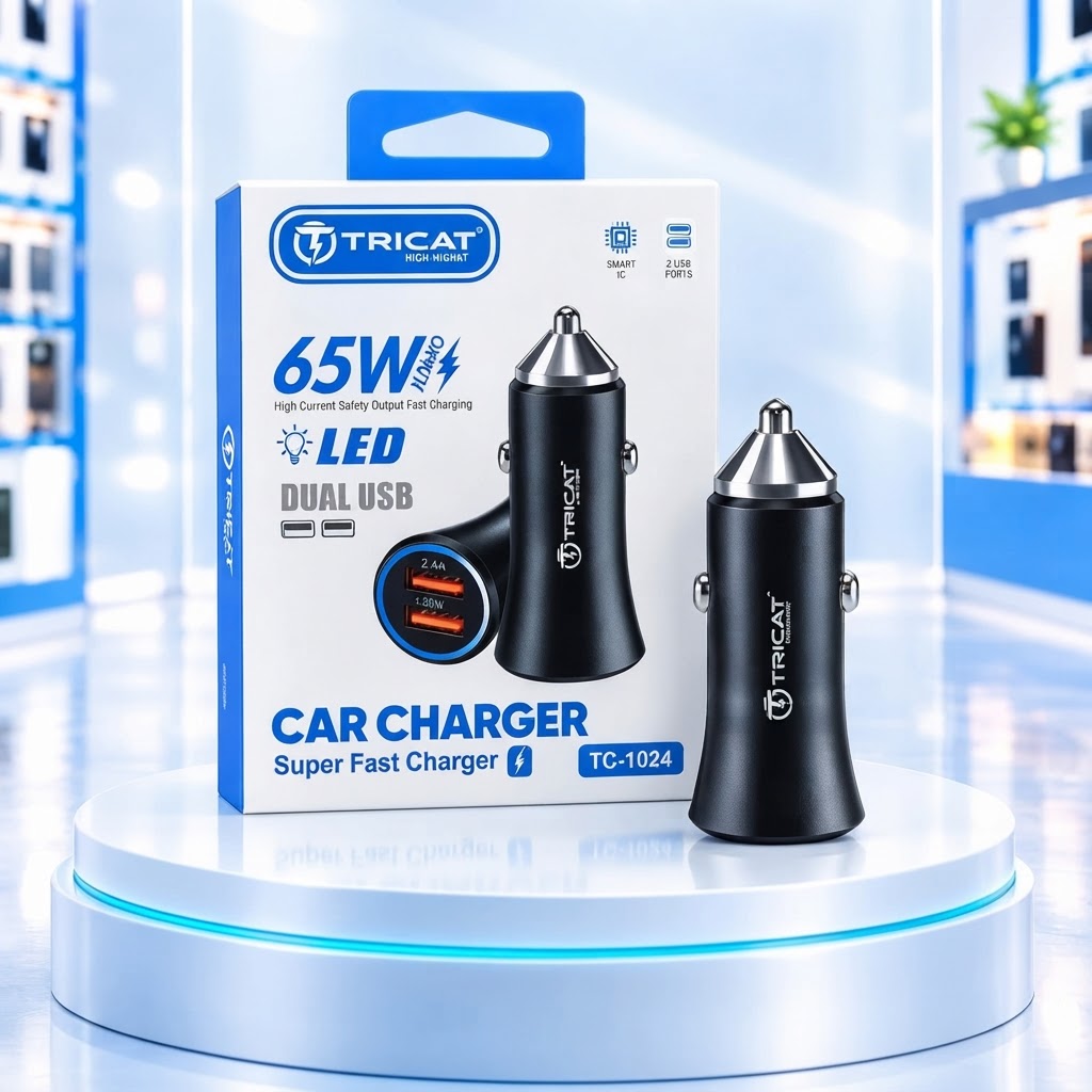 شارژر فندکی ماشین برند  تریکت مدل TC 1024