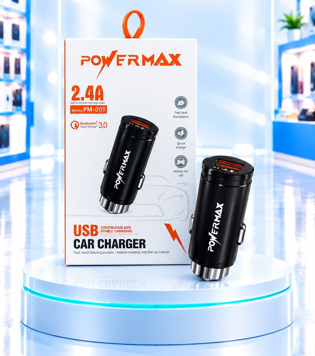 شارژر فندکی 12 وات پاور مکس مدل PM-009